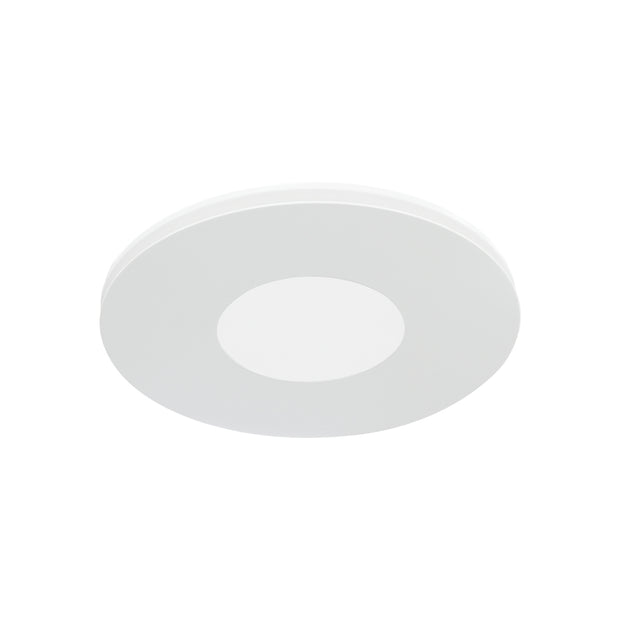 Low Sheen High Flow White Round Fascia with 10w Tri Colour LED & Premium Quality AIRBUS 200 AC Side Ducted Exhaust Fan