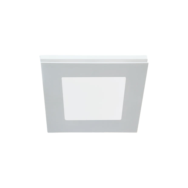 Low Sheen High Flow White Square Fascia with 10w Tri Colour LED & Premium Quality AIRBUS 200 AC Side Ducted Exhaust Fan