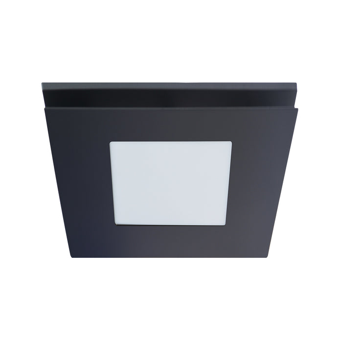 Low Sheen High Flow Black Square Fascia with 14w Tri Colour LED & Premium Quality AIRBUS 250 AC Side Ducted Exhaust Fan