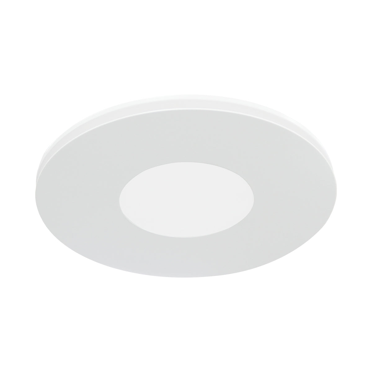 Low Sheen High Flow White Round Fascia with 14w Tri Colour LED & Premium Quality AIRBUS 250 AC Side Ducted Exhaust Fan