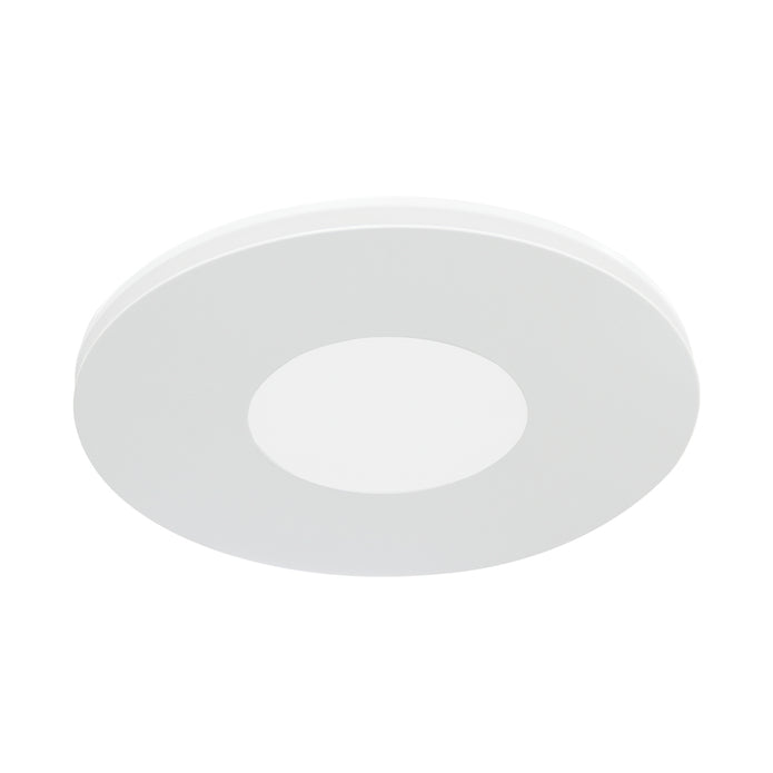Low Sheen High Flow White Round Fascia with 14w Tri Colour LED & Premium Quality AIRBUS 250 AC Side Ducted Exhaust Fan