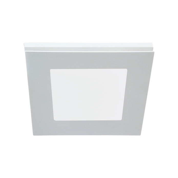 Low Sheen High Flow White Square Fascia with 14w Tri Colour LED & Premium Quality AIRBUS 250 AC Side Ducted Exhaust Fan