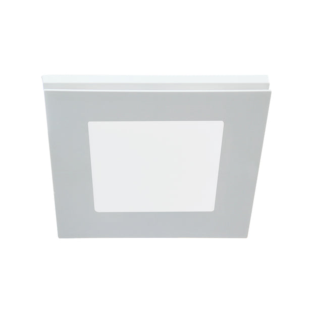 Low Sheen High Flow White Square Fascia with 14w Tri Colour LED & Premium Quality AIRBUS 250 AC Side Ducted Exhaust Fan
