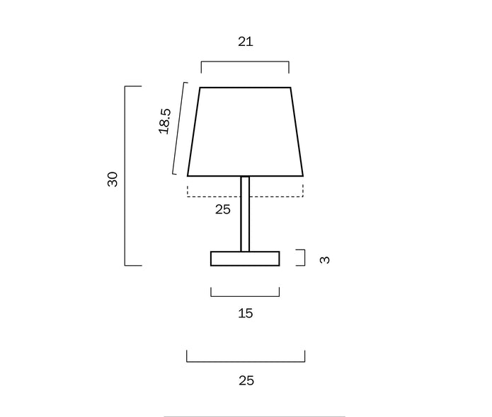 Adam Chrome Table Lamp with Black Fabric Shade