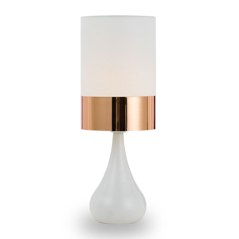 Akira White/Oak, White/Copper or White/Chrome Table Lamp