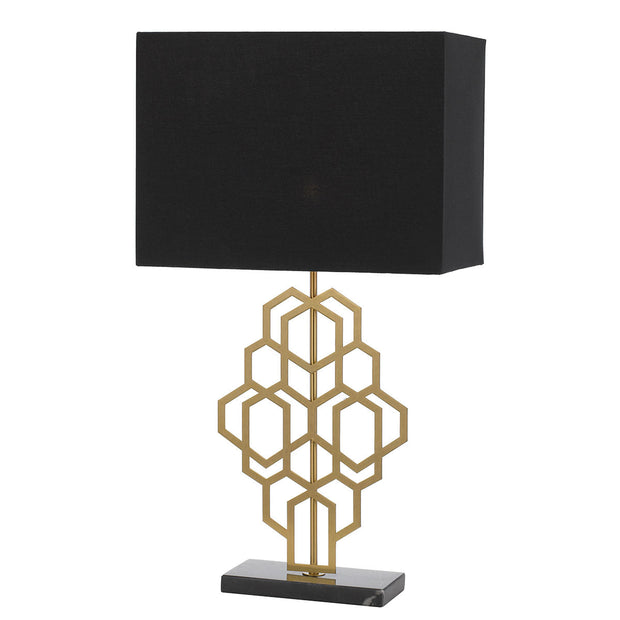 Akron Black/Antique Gold or White/Antique Gold Table Lamp Large