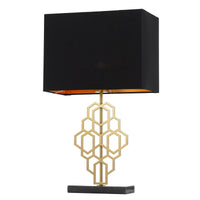 Thumbnail for Akron Small Table Lamp in Antique Gold and Black