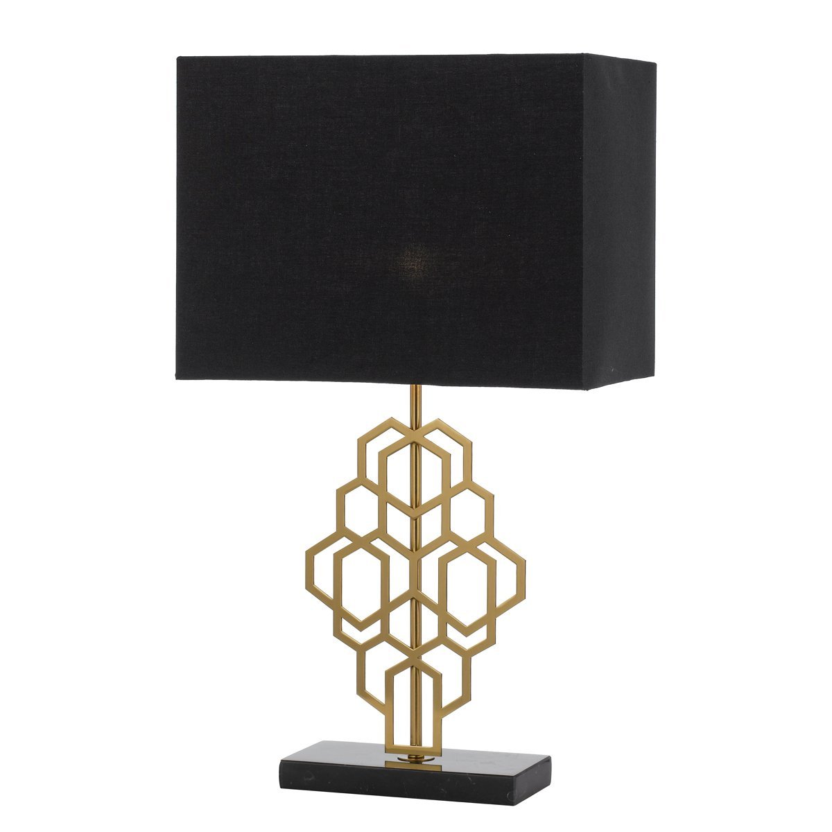 Akron Small Table Lamp in Antique Gold and Black