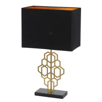 Thumbnail for Akron Small Table Lamp in Antique Gold and Black