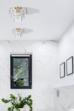 Alison Black, Antique Gold or Chrome Batten Fix with Clear Acrylic