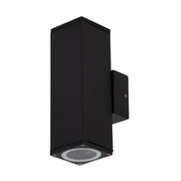 Thumbnail for alpha 2 up down exterior wall light textured black