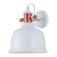 Thumbnail for Alta Internal Adjustable Wall Light in Matt White with Copper Highlights