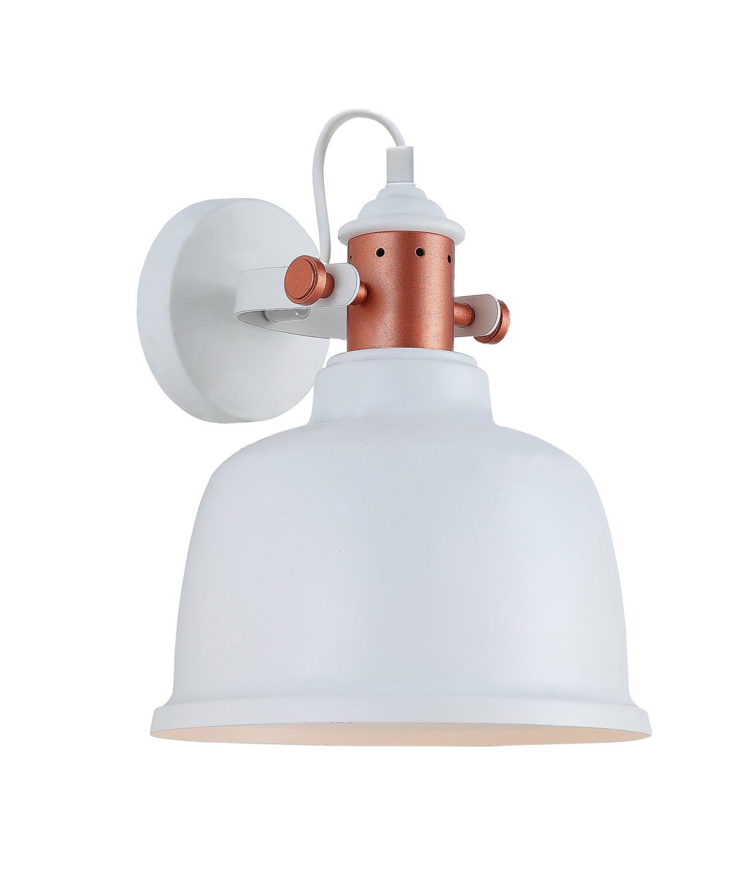 ALTA: Interior Adjustable Bell With Copper Highlight Wall Lights