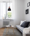 ALTA: Industrial Bell Shape With Copper Highlights Pendant Lights