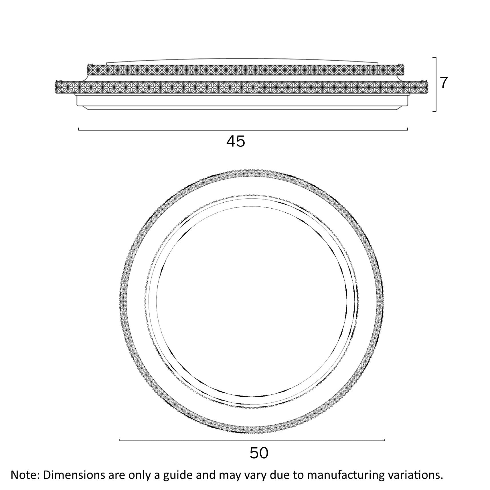 Altez 50 White 48W 3CCT Dimmable LED Oyster Light
