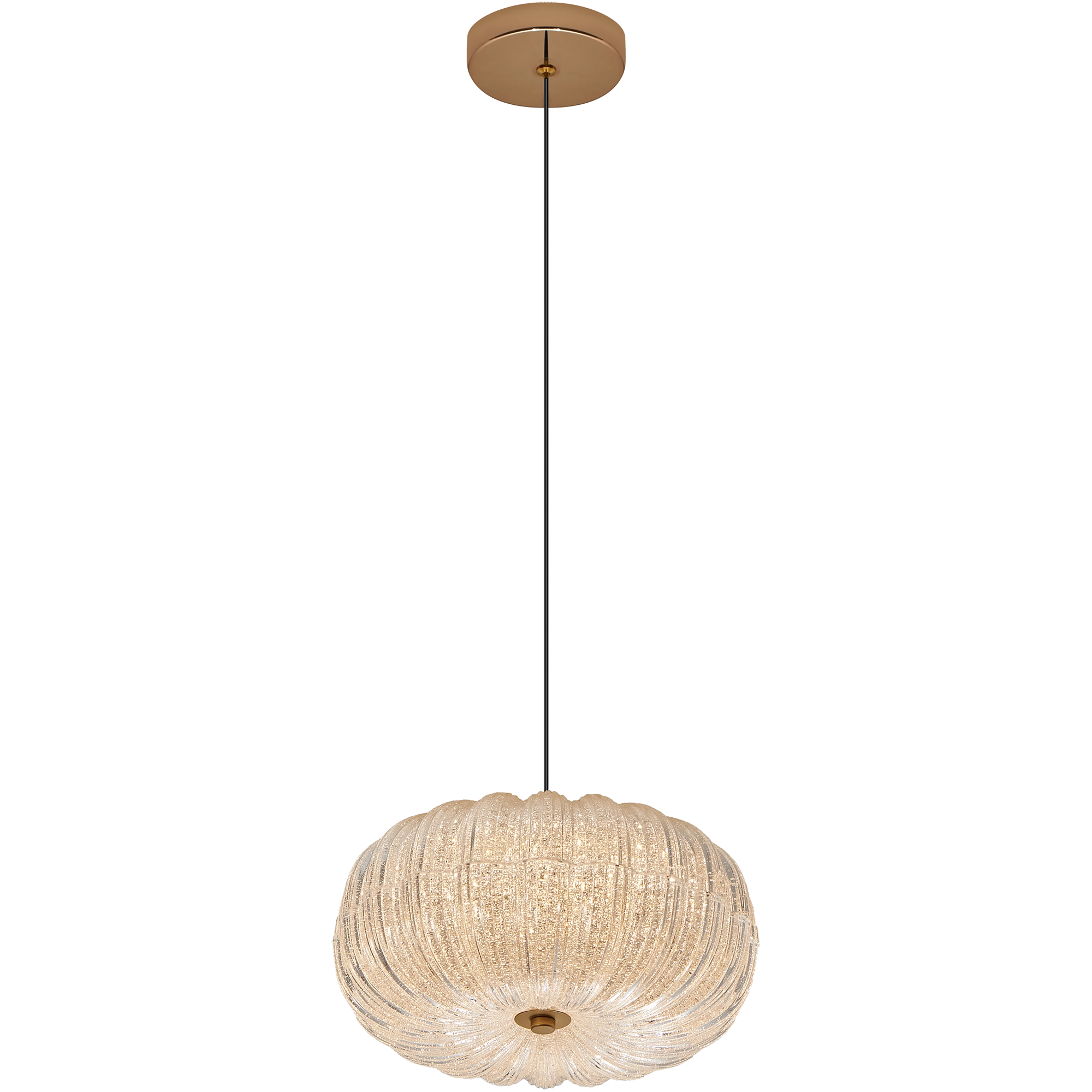 Allure Crystalline Ø300 Acrylic Pendant 19W LED TRI Colour Non-dimmable Matt Gold IP20