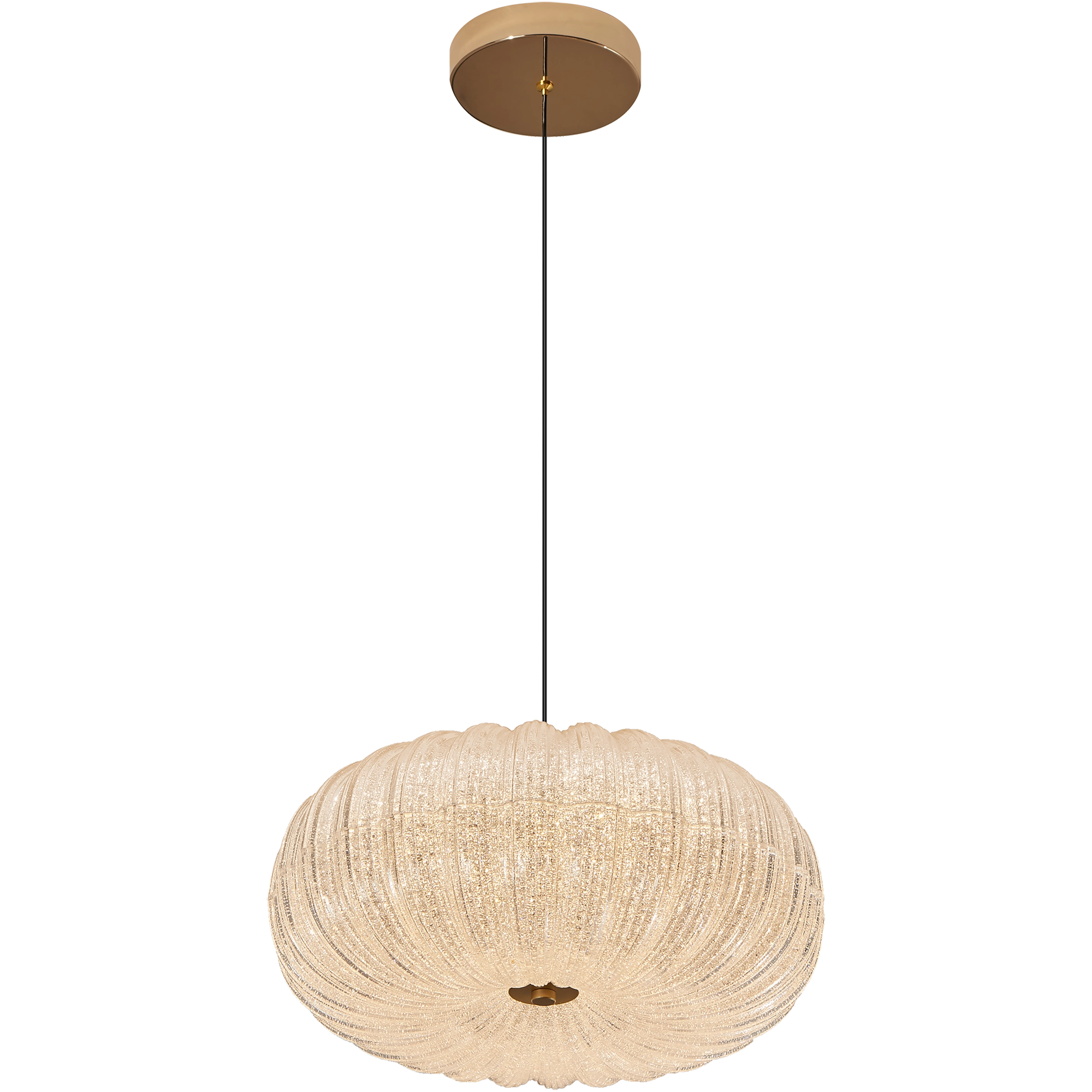 Allure Crystalline Ø400 Acrylic Pendant 31W LED TRI Colour Non-dimmable Matt Gold IP20
