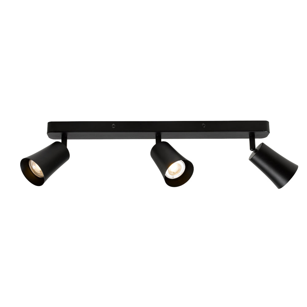 Alvey White, Black or Black/Gold 3 Light GU10 Spot Bar
