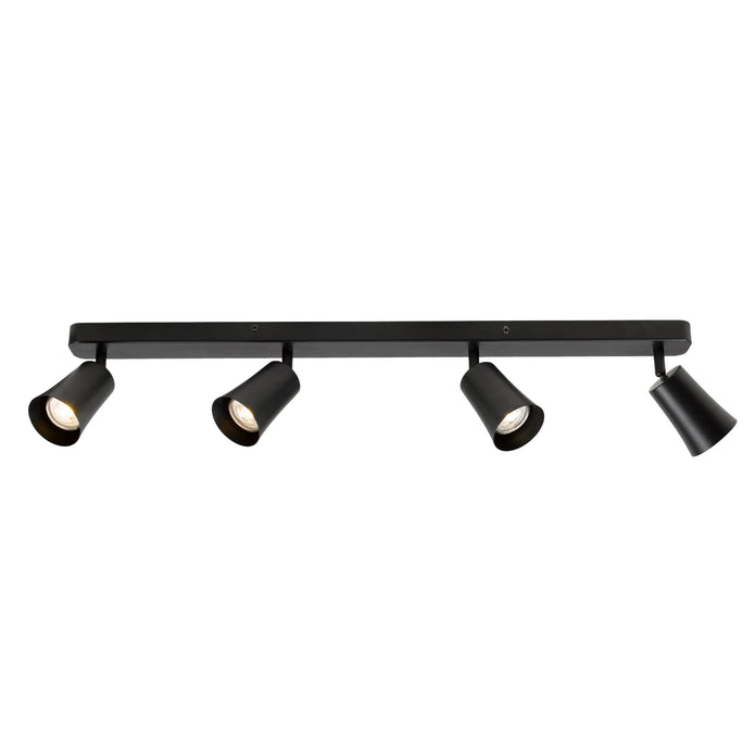 Alvey White, Black or Black/Gold 4 Light GU10 Spot Bar
