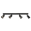 Alvey White, Black or Black/Gold 4 Light GU10 Spot Bar