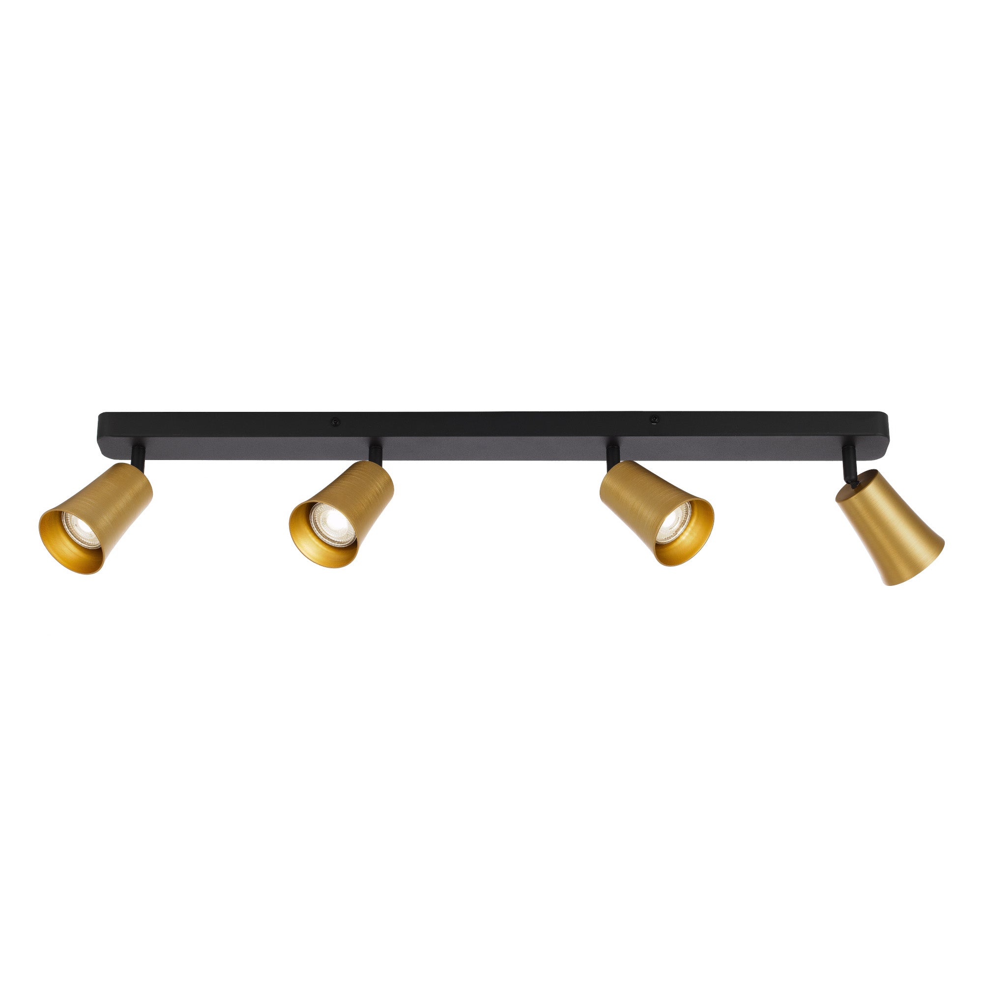 Alvey White, Black or Black/Gold 4 Light GU10 Spot Bar