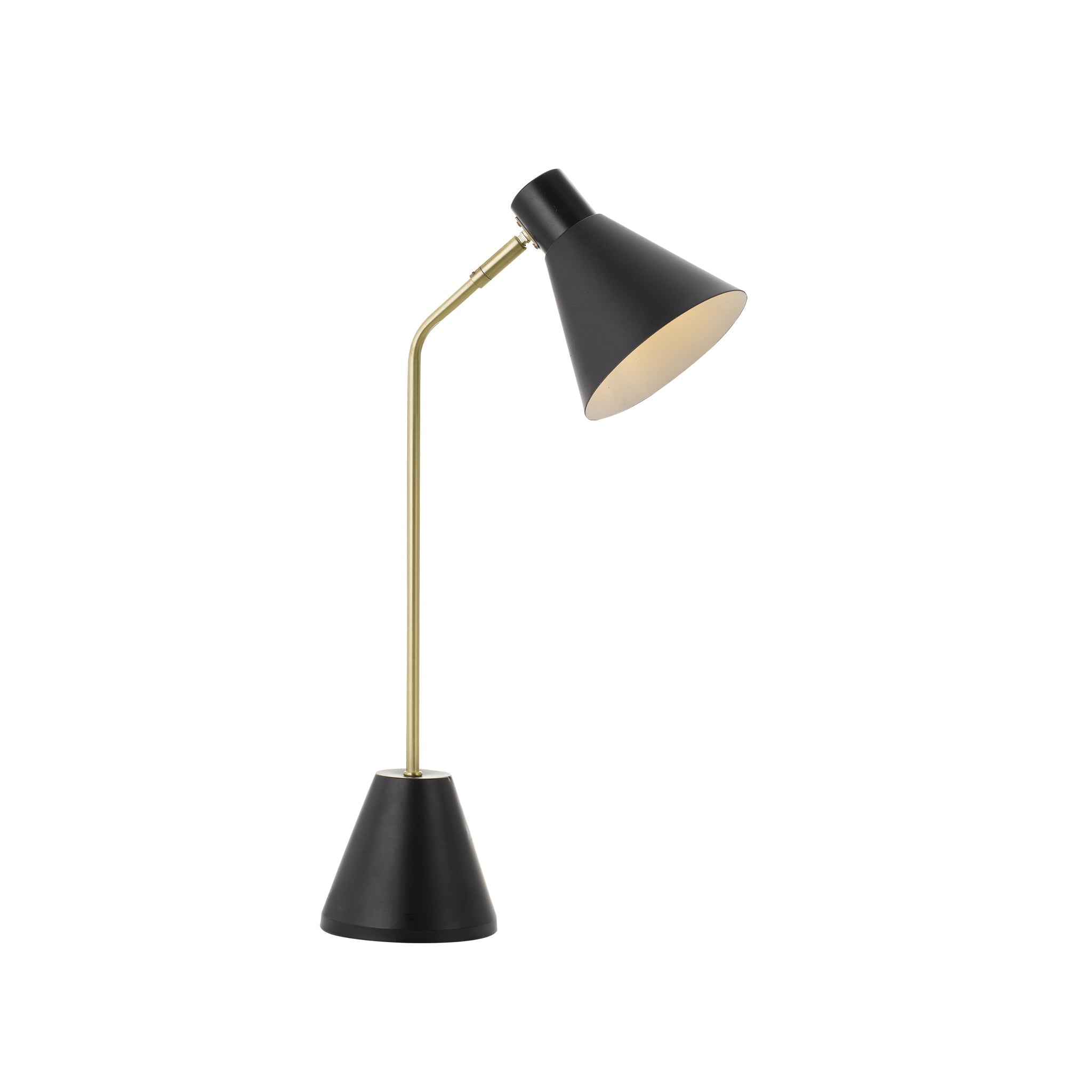 Ambia Brass with Black, White, Pink or Green Table Lamp