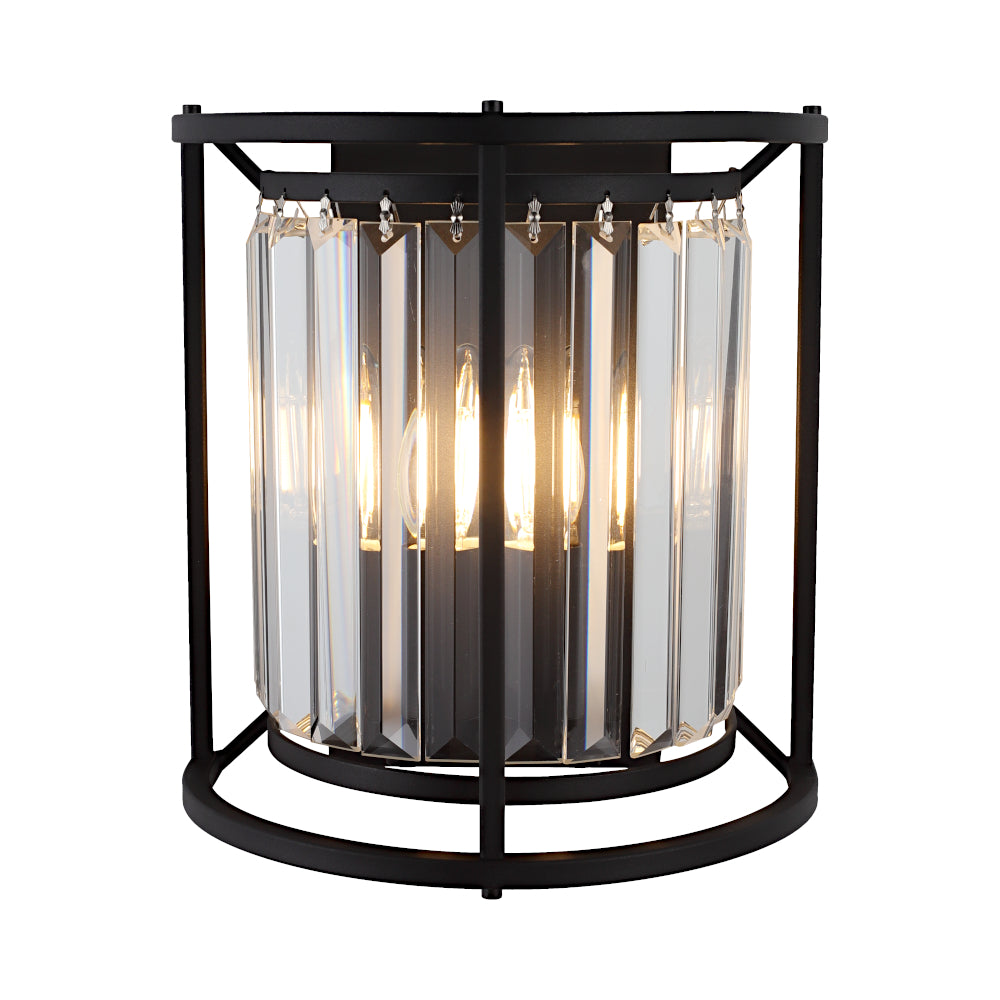 Amelia 2 Light Wall Light Black