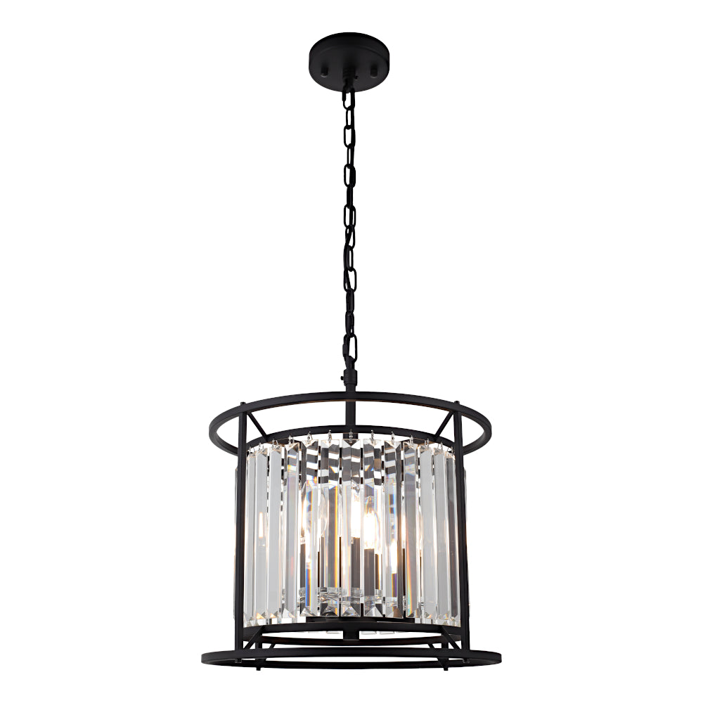 Amelia 3 Light Pendant Black