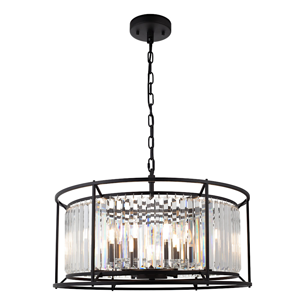 Amelia 8 Light Pendant Black