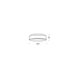 Amelia 28 Opaline 18W 3CCT LED Oyster