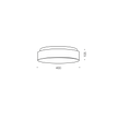 Amelia 40 Opaline 32W 3CCT Dimmable LED Oyster