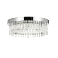 Thumbnail for Andela Round Chrome & Crystal 30W Cool White LED Oyster Light