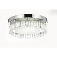 Thumbnail for Andela Round Chrome & Crystal 30W Cool White LED Oyster Light