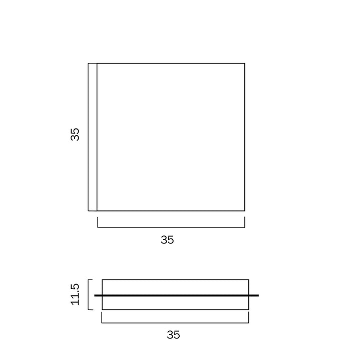 Andela Chrome & Crystal 30W 5000K Square LED Oyster