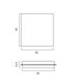 Andela Chrome & Crystal 30W 5000K Square LED Oyster