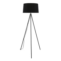 Thumbnail for Anna Tripod Floor Lamp in Black with Black Shade