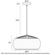 Antera 40 Natural or Black 40cm Pendant