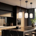 Aosta Black & Frost 13cm Pendant