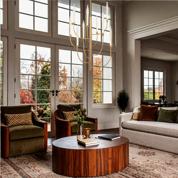 Archer Antique Gold 27W 3000K 9 Light Pendant