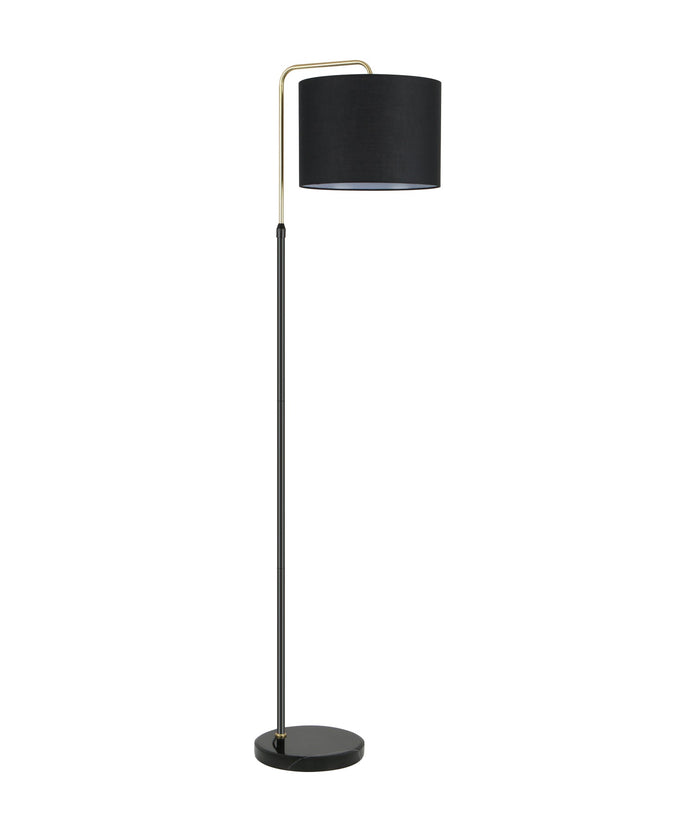 Arriba: Drum Shade with Marble Base Height Adjustable Floor Lamps