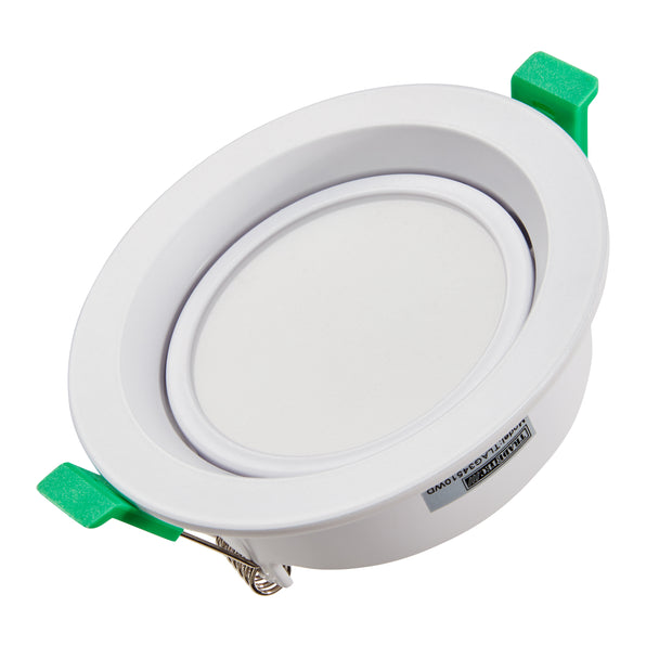 Arte Gimble 10w Tricolour LED Downlight White