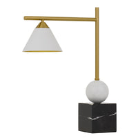 Thumbnail for Arturo Table Lamp in Black, White & Antique Gold