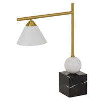 Thumbnail for Arturo Table Lamp in Black, White & Antique Gold