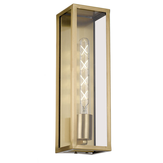 Arzano 35 Black or Antique Brass IP43 Solid Brass Exterior Wall Light