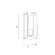 Arzano 25 Black or Antique Brass IP43 Solid Brass Exterior Wall Light