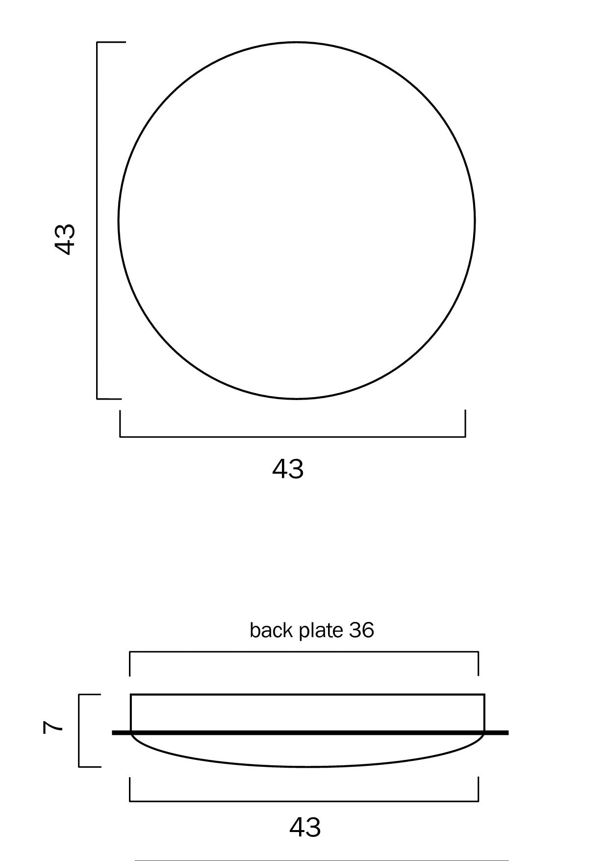 Astrid 43 Silver, Oak, Chrome or Black 30W 3CCT Dimmable  LED Oyster