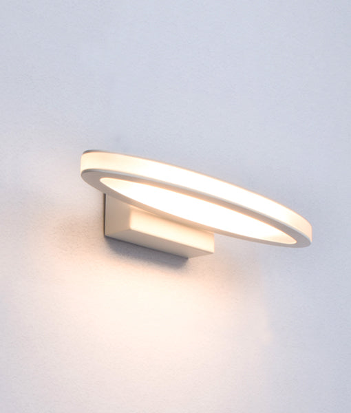 ATHENS: City Series LED Interior Matte White Oval 1 Way Wall Light