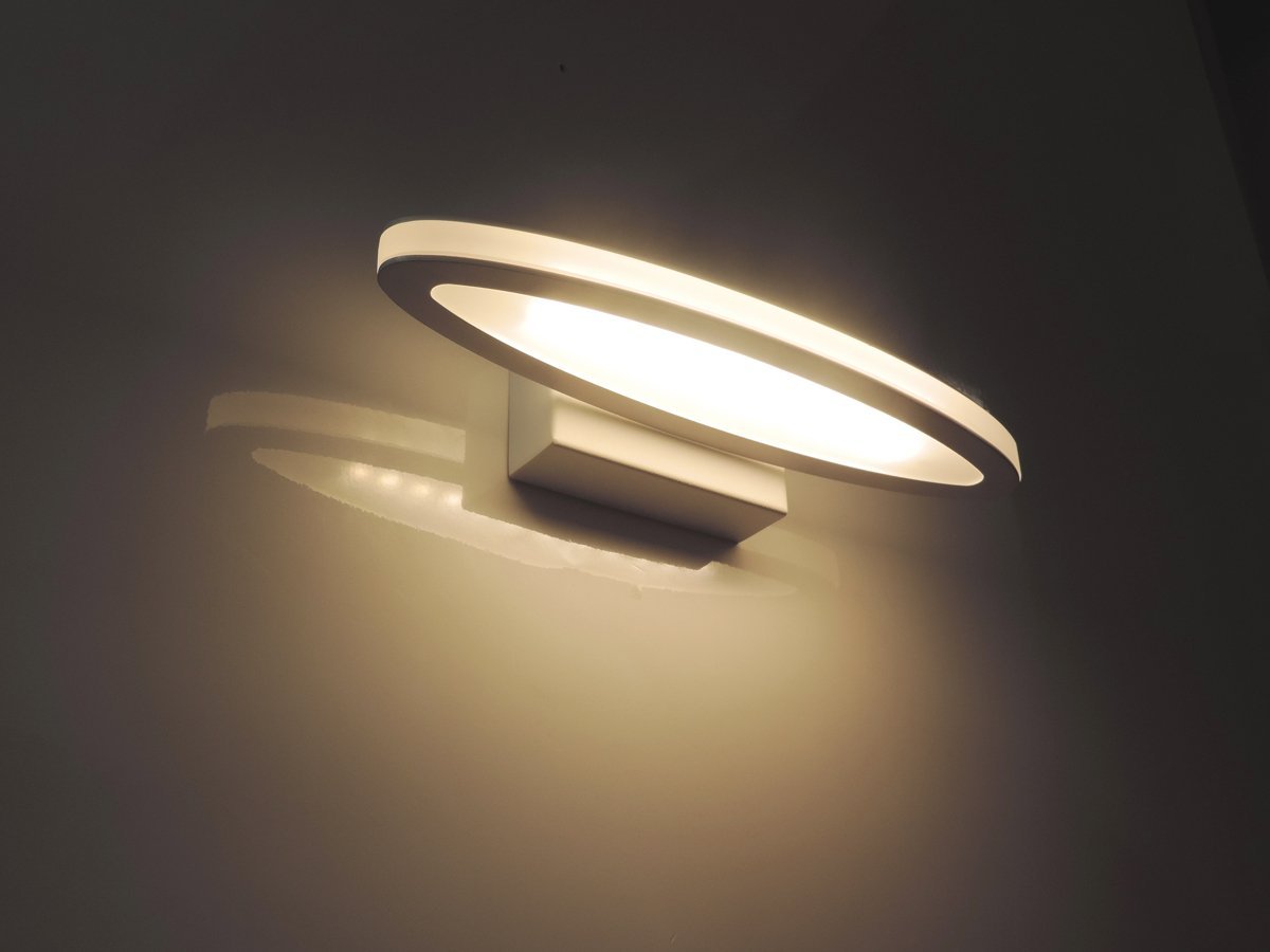 Athens 6 Watt LED Internal Oval Shaped Wall Light in Matt White