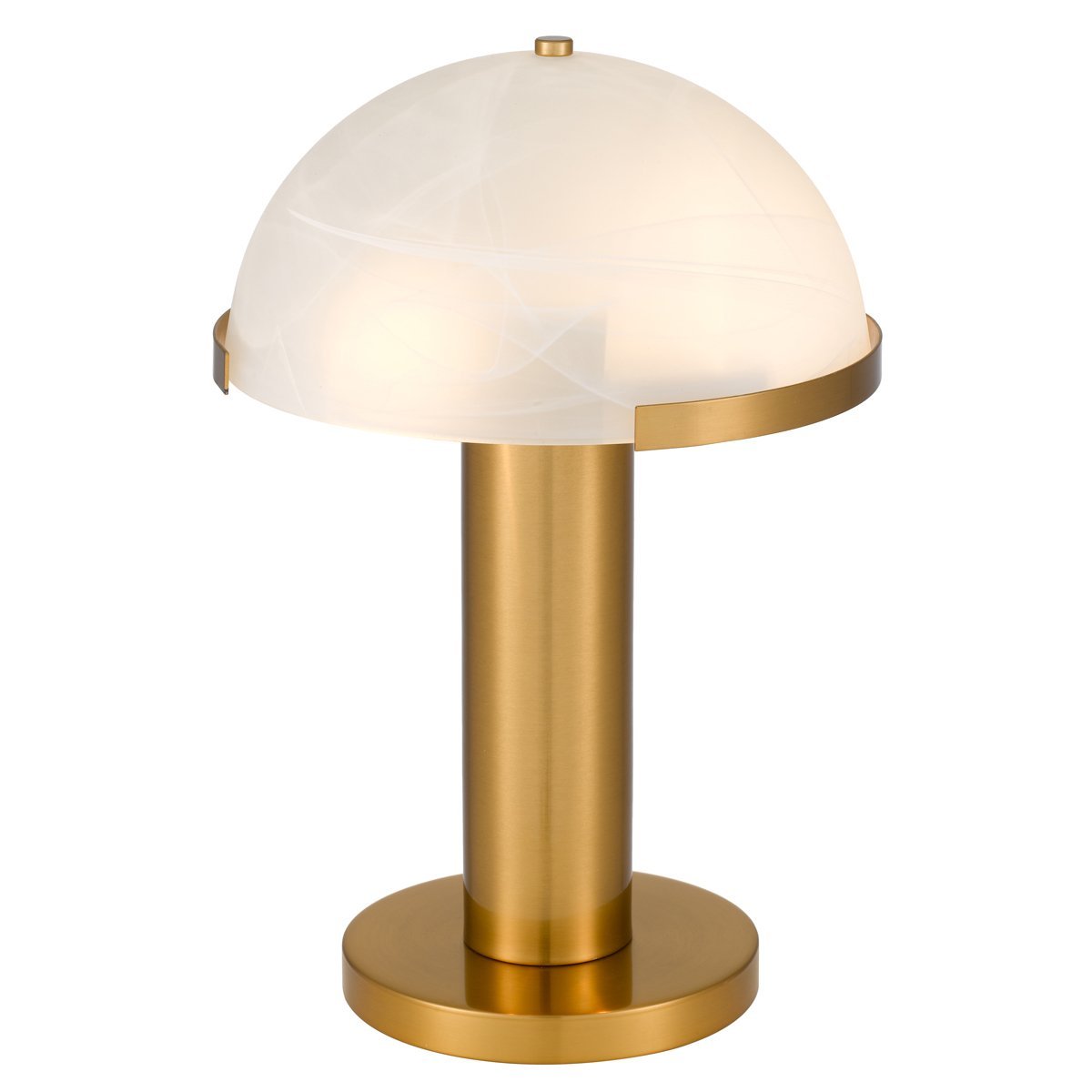 Augustin Table Lamp in Antique Gold with Opal Glass