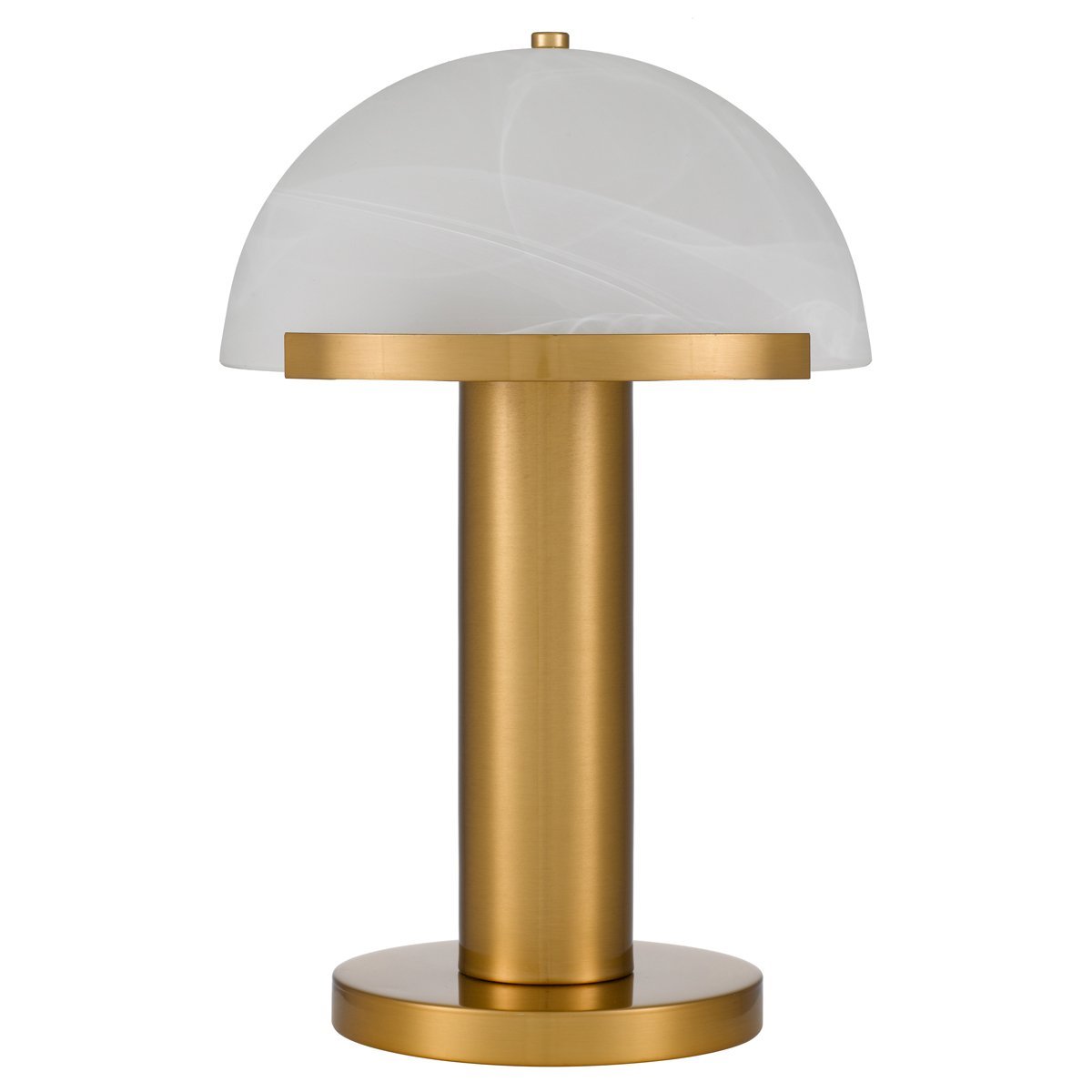 Augustin Table Lamp in Antique Gold with Opal Glass